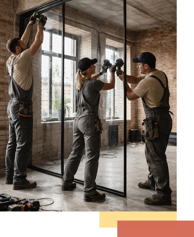 Стеклянные перегородки лофт — изготовление и монтаж в Похвистнево