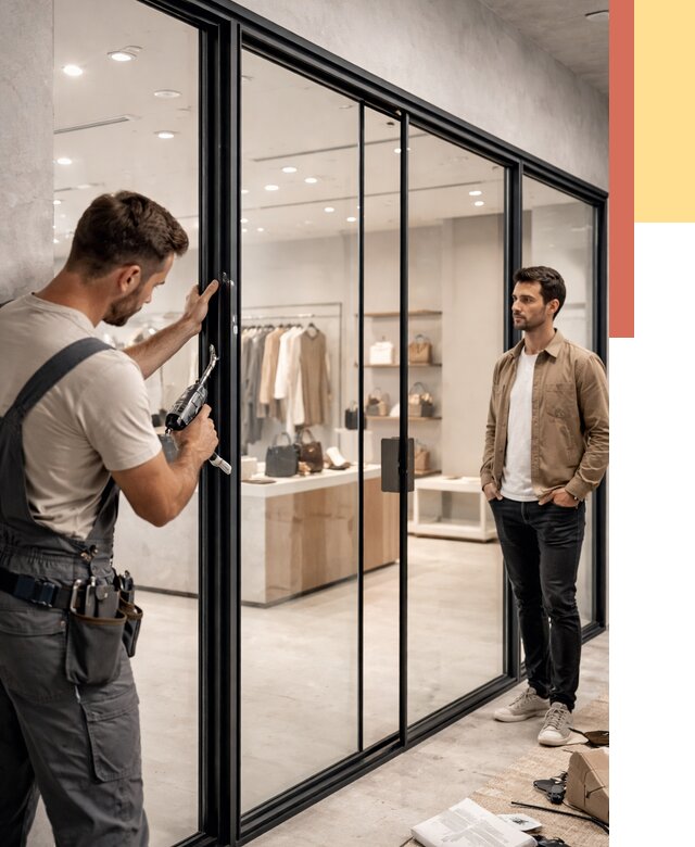 Стеклянные перегородки для магазинов в Похвистнево от 8407 руб. под ключ | ОТДЕЛОЧНИК-Пхв