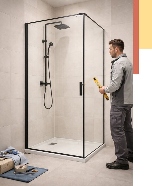 Стеклянные перегородки для душа в Похвистнево от 12815 руб. | Монтаж под ключ — ОТДЕЛОЧНИК-Пхв