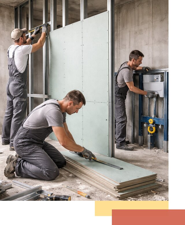 Монтаж и ремонт сантехнических перегородок в Похвистнево