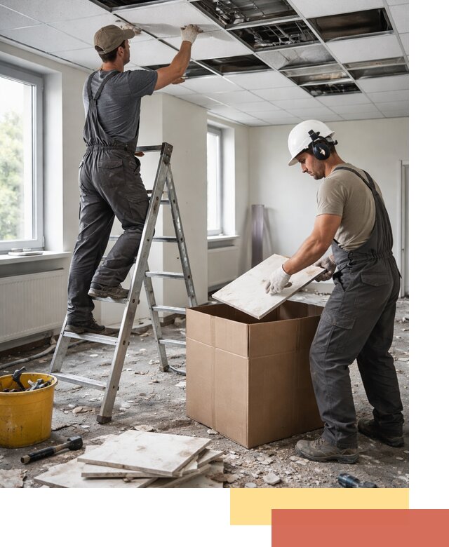 Демонтаж потолочной плитки в Похвистнево быстро и аккуратно