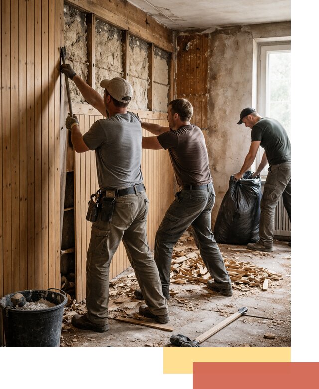 Демонтаж вагонки и вывоз материалов в Похвистнево