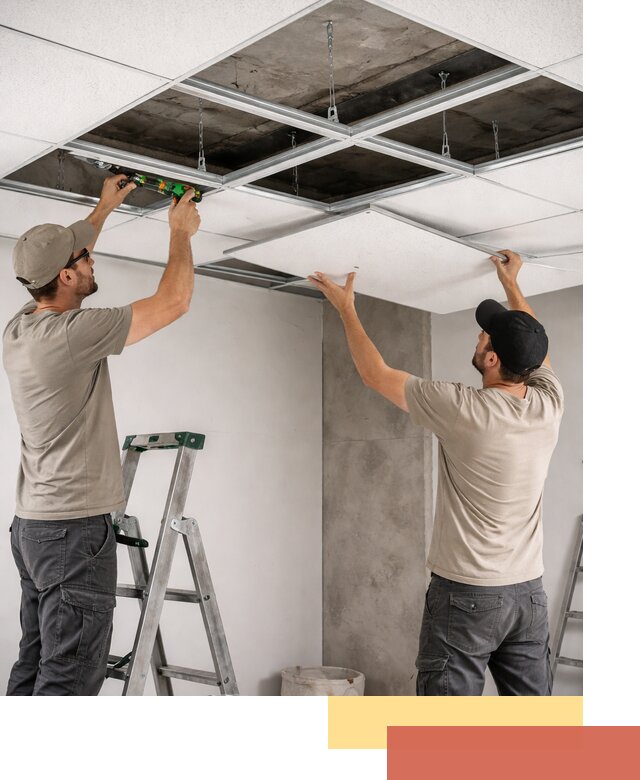 Монтаж потолка Армстронг под ключ в Похвистнево