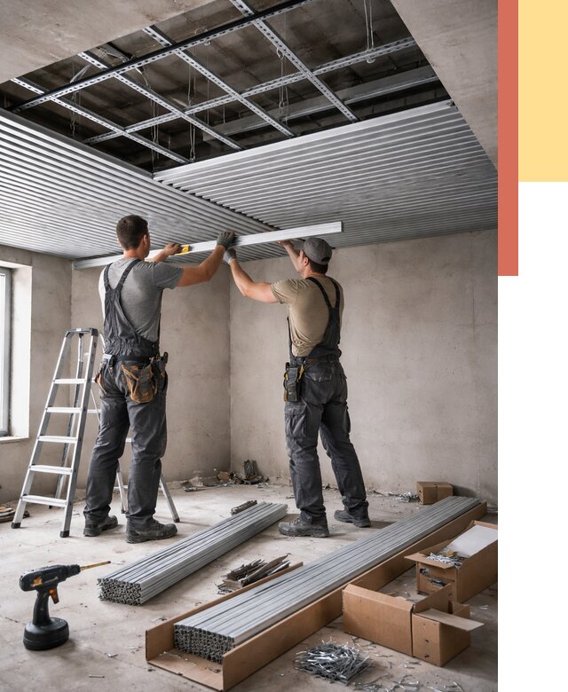 Монтаж реечного потолка в Похвистнево от 4613 руб. под ключ | ОТДЕЛОЧНИК-Пхв