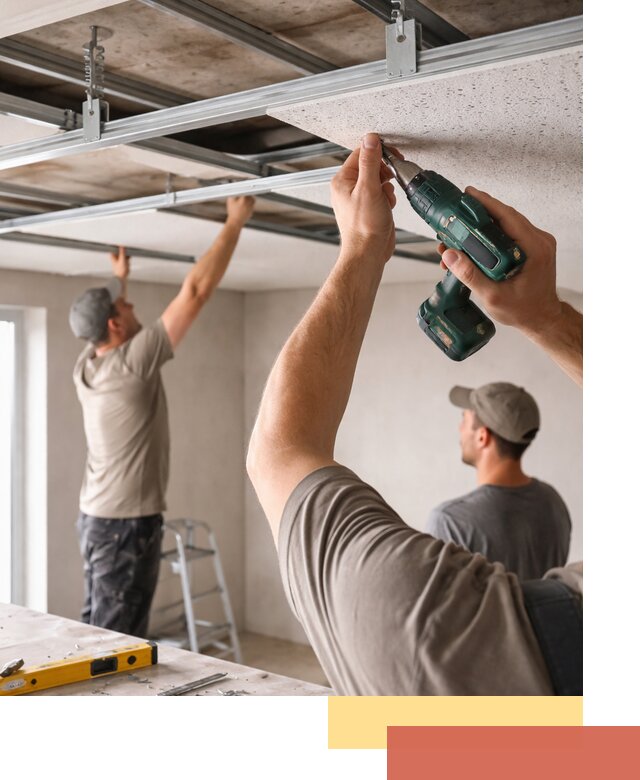 Монтаж акустического потолка в Похвистнево под ключ