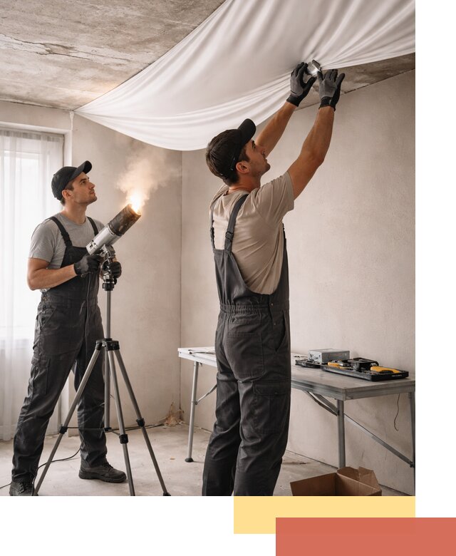 Установка натяжного потолка под ключ в Похвистнево