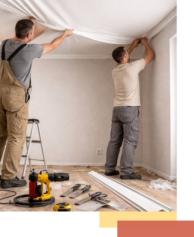 Монтаж ПВХ натяжного потолка в Похвистнево качественно и быстро