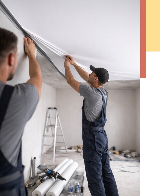 Монтаж матового натяжного потолка в Похвистнево от 4613 руб./м² — быстро и недорого | ОТДЕЛОЧНИК-Пхв