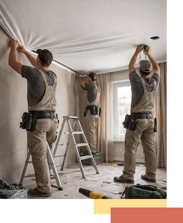 Монтаж матового натяжного потолка в Похвистнево качественно и быстро