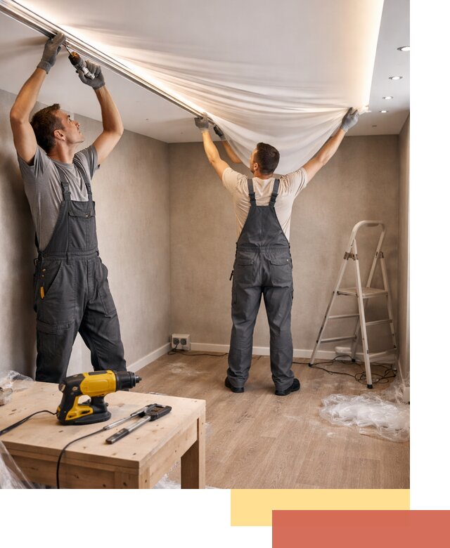 Монтаж натяжного потолка с подсветкой в Похвистнево цена и сроки