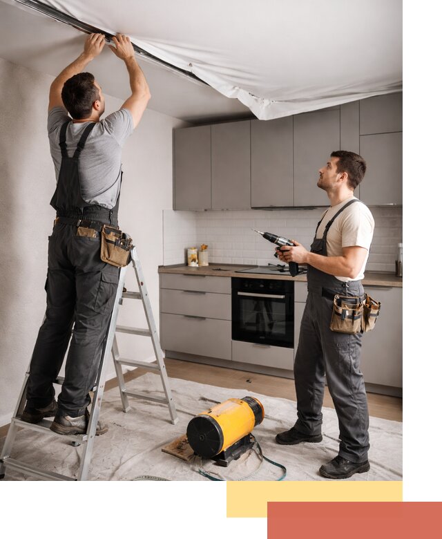 Монтаж натяжного потолка на кухне в Похвистнево