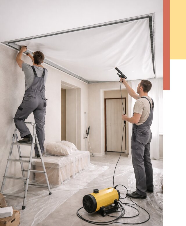 Монтаж натяжного потолка в прихожей в Похвистнево от 2717 руб. под ключ | ОТДЕЛОЧНИК-Пхв