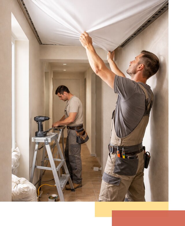 Монтаж натяжного потолка в прихожей в Похвистнево