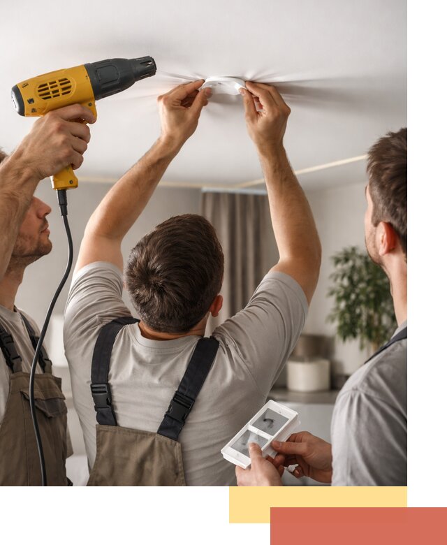 Ремонт прокола полотна натяжного потолка в Похвистнево