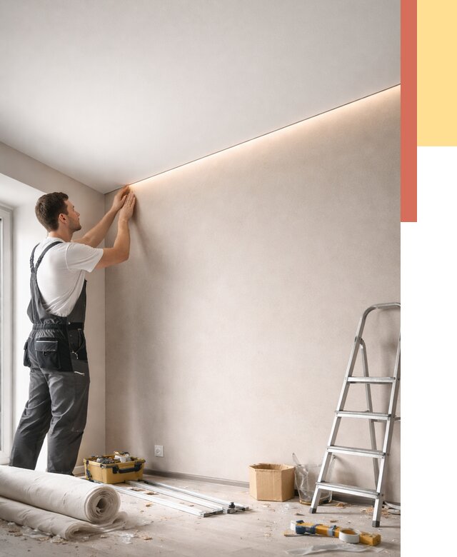 Теневые натяжные потолки в Похвистнево от 8407 руб. под ключ | ОТДЕЛОЧНИК-Пхв