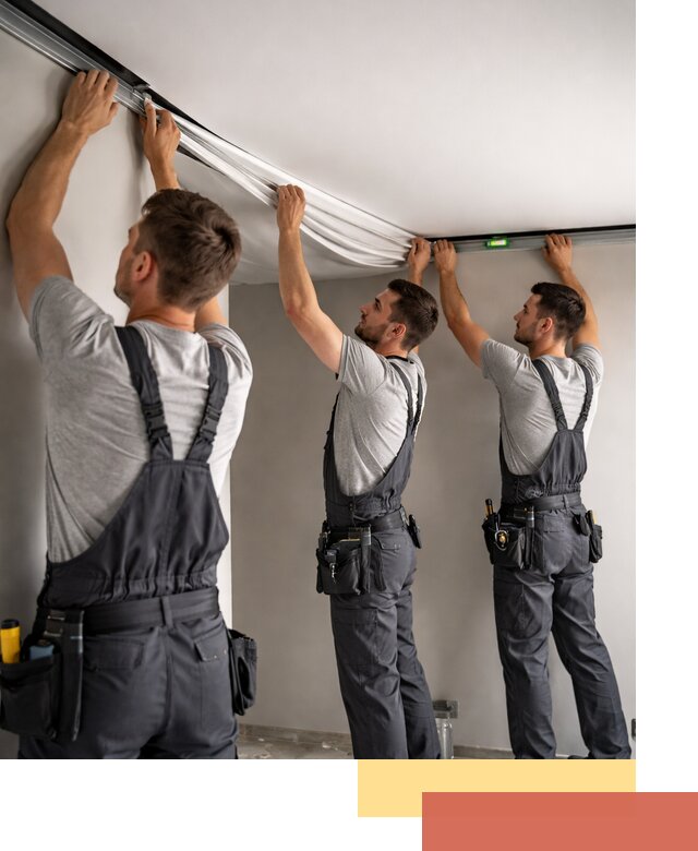 Теневые натяжные потолки в Похвистнево: монтаж и отделка быстро и качественно