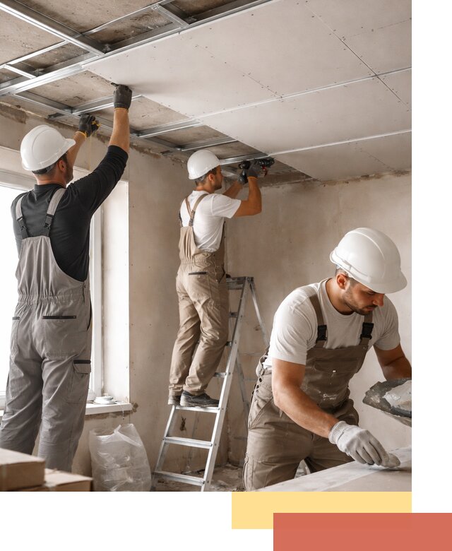 Одноуровневый потолок из гипсокартона в Похвистнево — монтаж и отделка