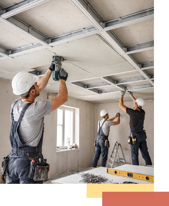 Кессонный потолок из гипсокартона под ключ в Похвистнево