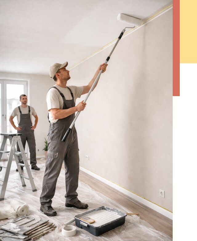 Покраска потолка из гипсокартона в Похвистнево от 4613 руб./м2 — услуги под ключ | ОТДЕЛОЧНИК-Пхв