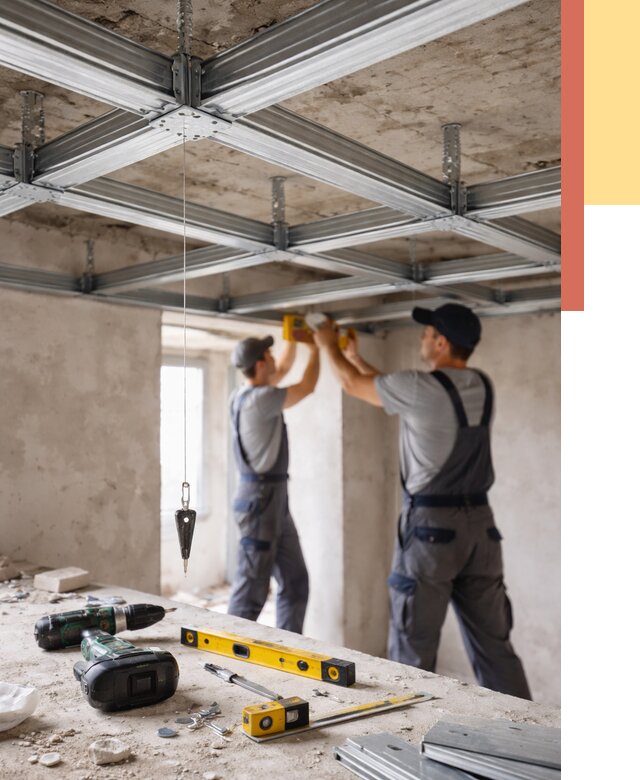 Монтаж каркаса потолка из профиля в Похвистнево от 4613 руб. — услуги ОТДЕЛОЧНИК-Пхв