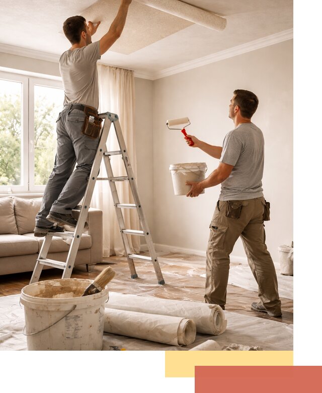 Поклейка обоев на потолок в Похвистнево — качественно и быстро