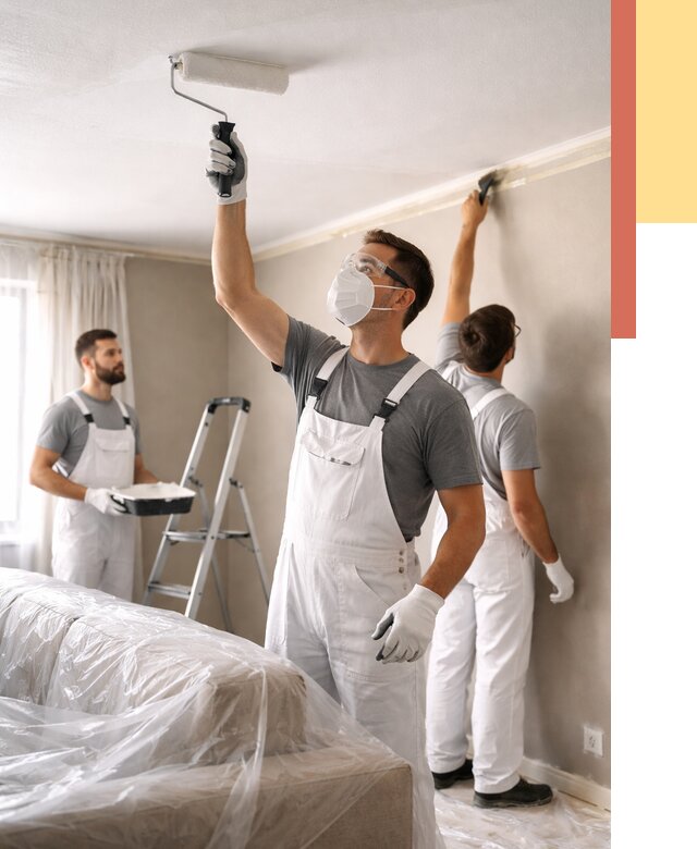 Покраска потолка водоэмельсионной краской в Похвистнево от 2255 руб/м² — услуги под ключ | ОТДЕЛОЧНИК-Пхв