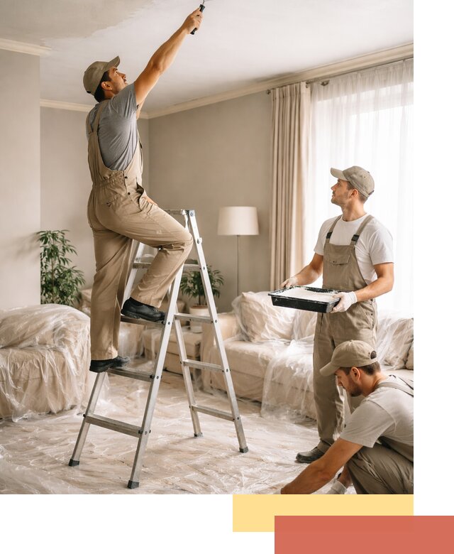 Покраска потолков акриловой краской в Похвистнево качественно и быстро