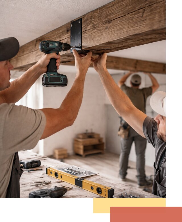 Монтаж декоративных потолочных балок в Похвистнево