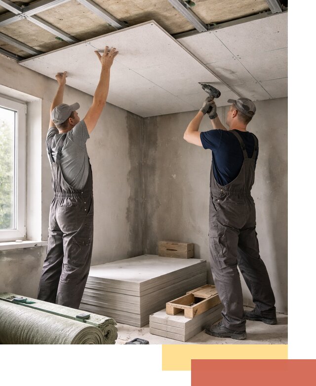 Шумоизоляция потолка панелями ЗИПС в Похвистнево